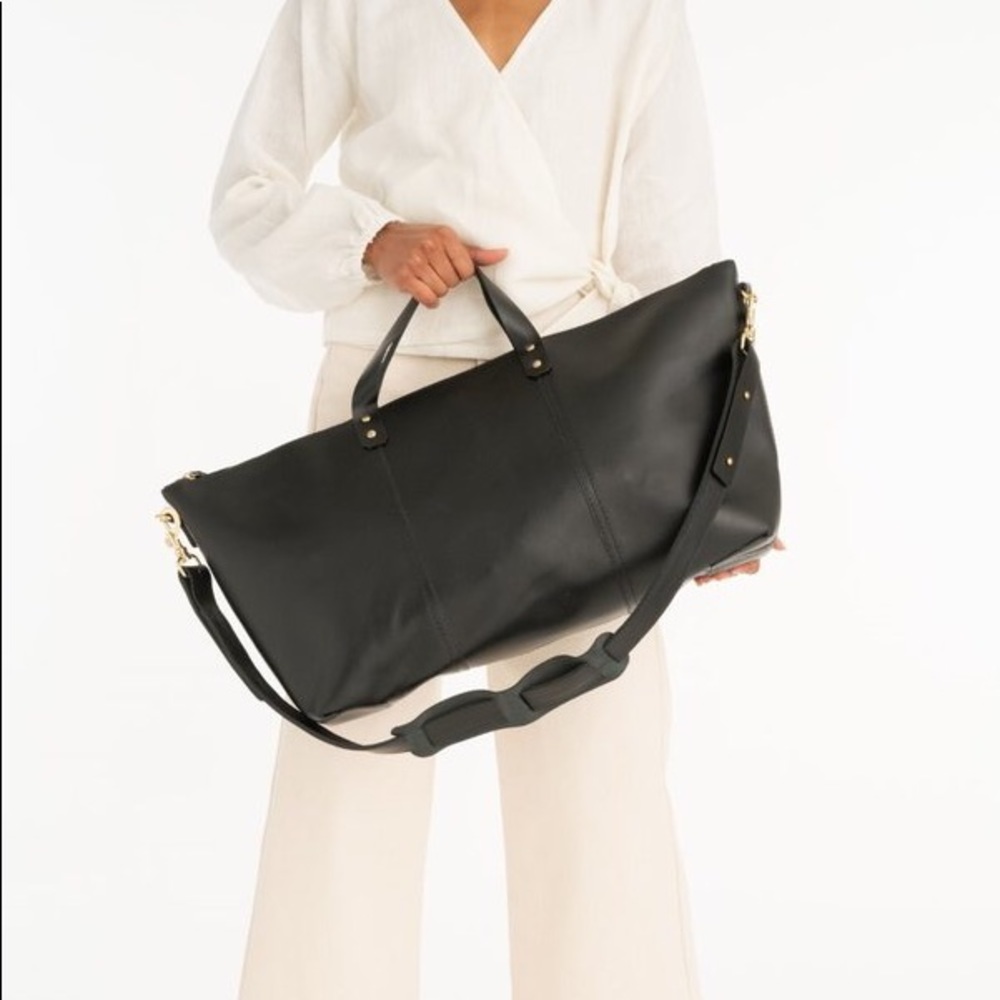 Tribe Alive Everyday Travel Bag - Black Leather